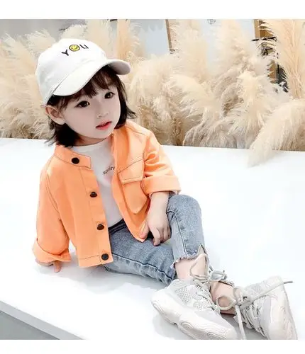 迪士尼同款 小孩子穿的女童外套春秋2020新款韩版洋气儿童时髦夹克衫1