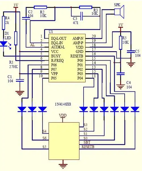 汽车多功能报警器电路图