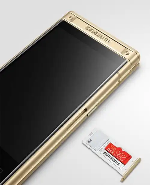 手机三星w2019 三星w2018翻盖智能商务手机雅金6g 64g三星原装屏1600