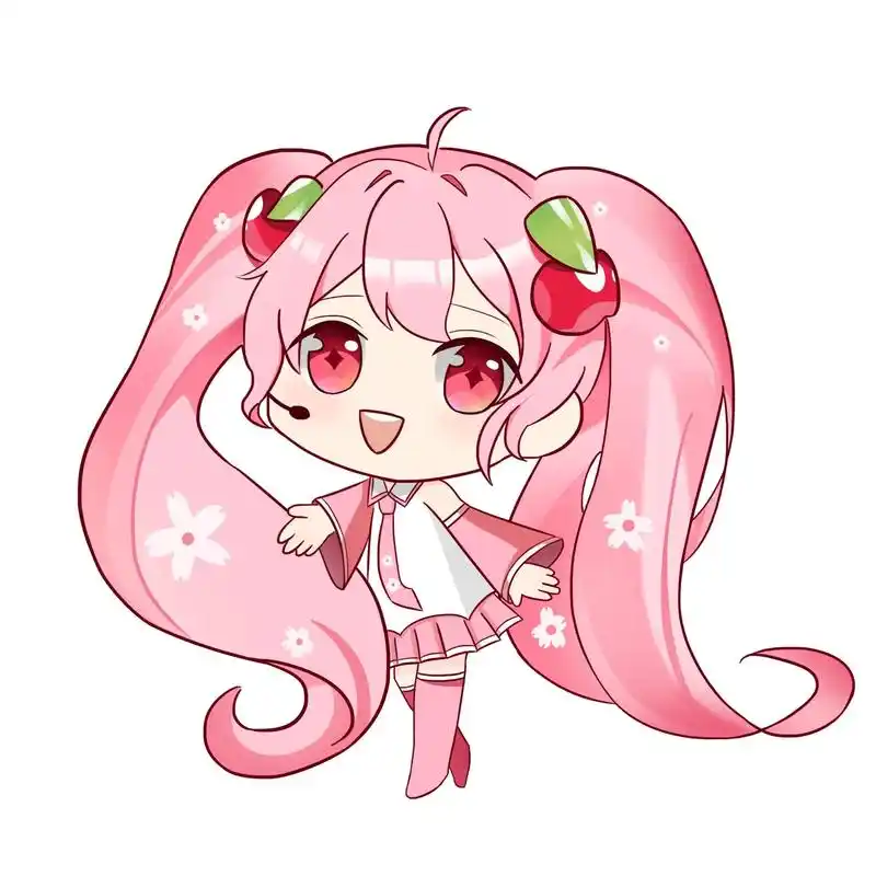 樱初音94.#q版人物 #日常摸鱼 #板绘#临摹 - 抖音