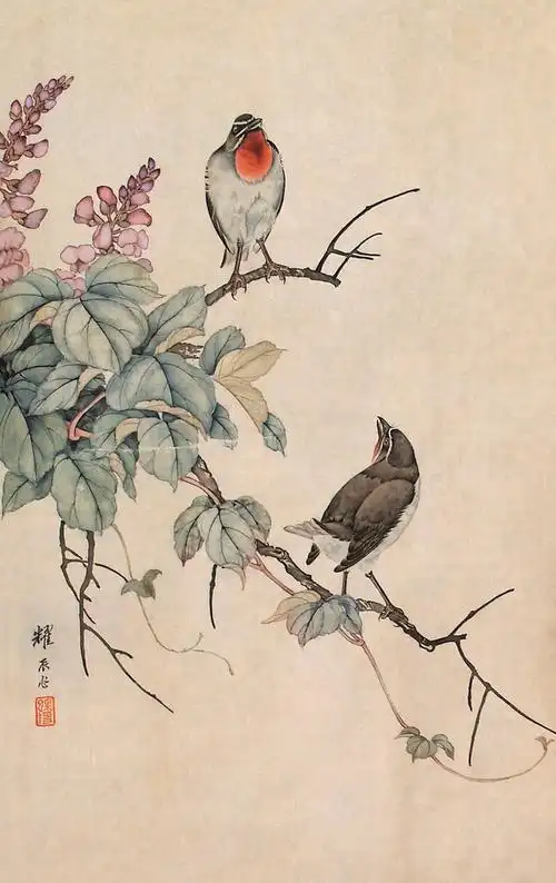 传统花鸟工笔画