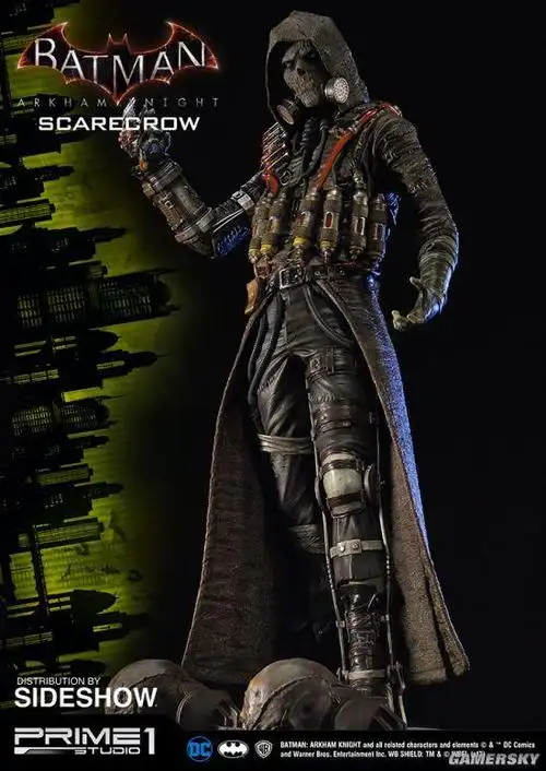 6200元《蝙蝠侠:阿甘骑士》超恐怖1米稻草人模型