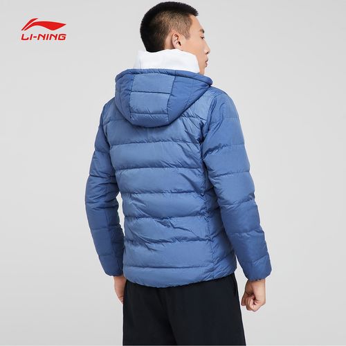 李宁短款羽绒服2020新款男子训练系列防风可拆卸运动羽绒服