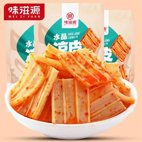 味滋源水晶凉皮麻辣小零食品独立包装香辣味粉皮脆爽辣条休闲小吃