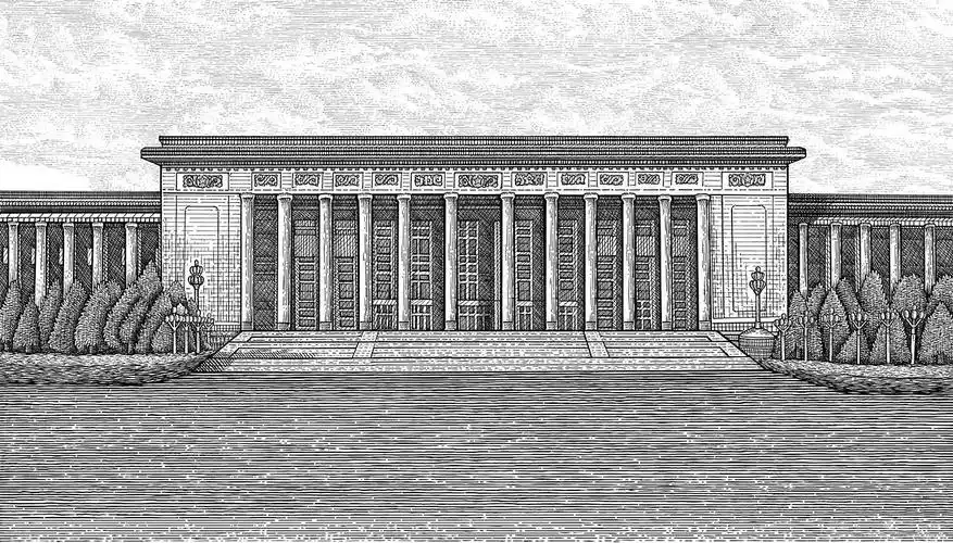 为东风风光ix7手绘的rmb风光创意系列视觉插画