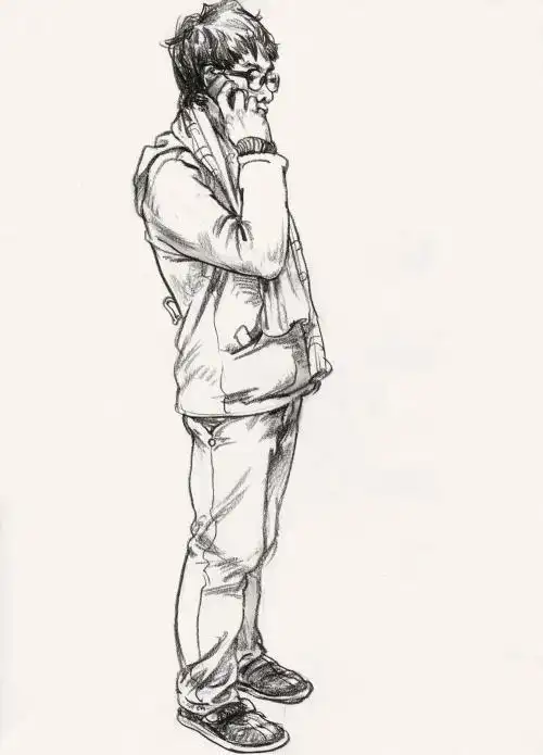 人物全身素描简笔画