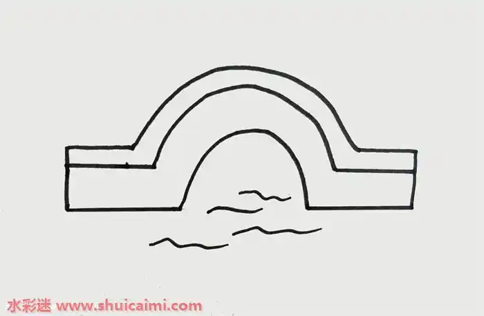 桥简笔画的画法步骤图解