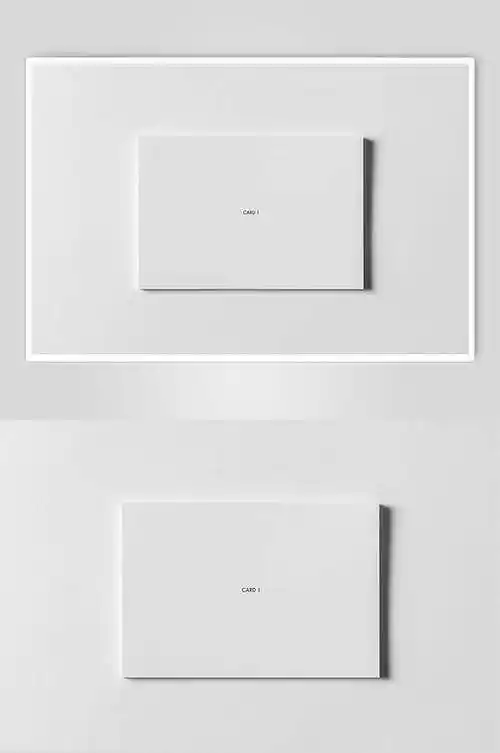 白色名信片样机