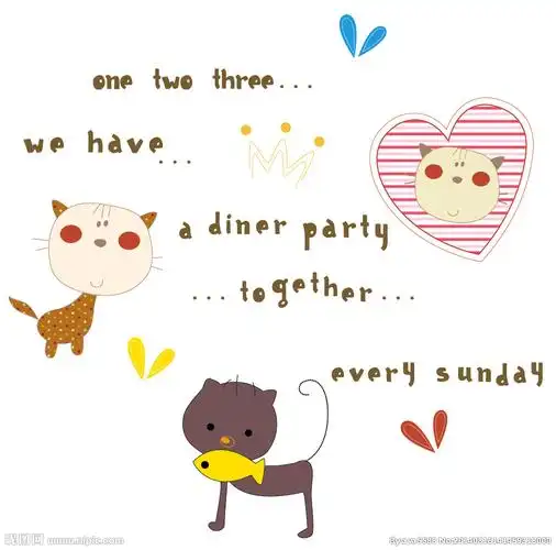 可爱小猫小狗英文素材设计图__卡通设计_广告设计_设计图库_昵图网