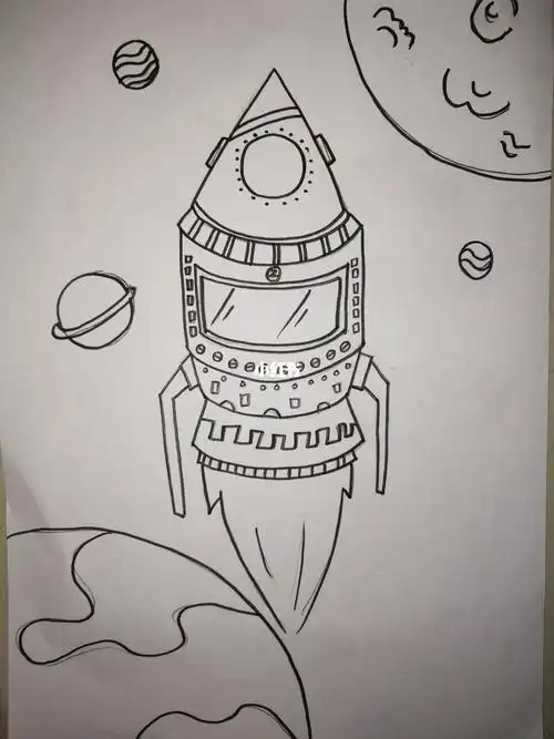 火箭简笔画图片 火箭简笔画图片大全涂色