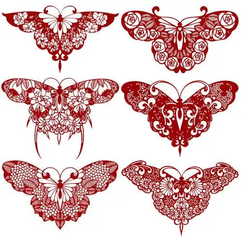 热卖hn8中国手工剪纸素材孔雀开屏打印底稿 学生剪纸窗花常用练习图案