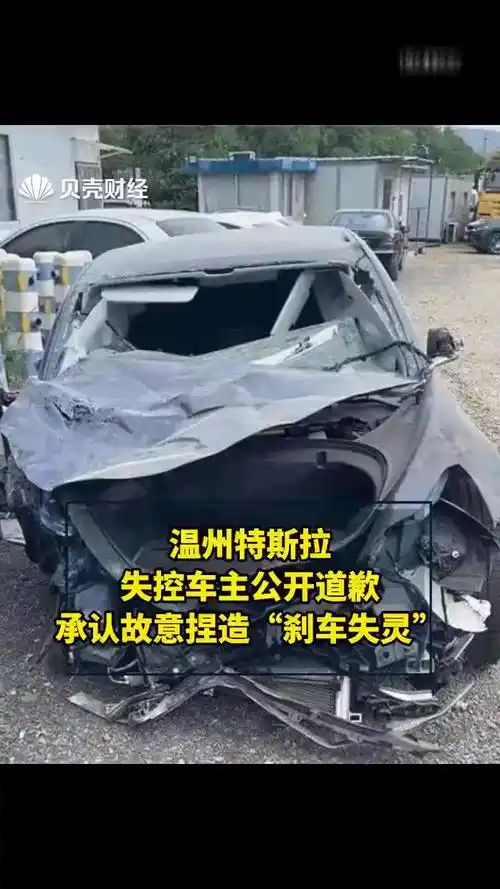 温州特斯拉失控事件车主公开道歉承认故意捏造刹车失灵