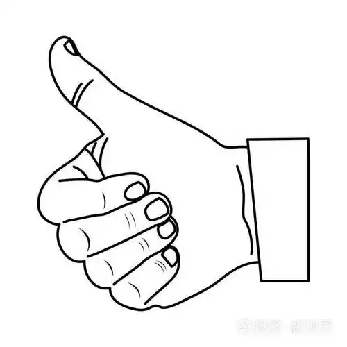 单色轮廓与手大拇指插画-正版商用图片0xp1wr-摄图新视界