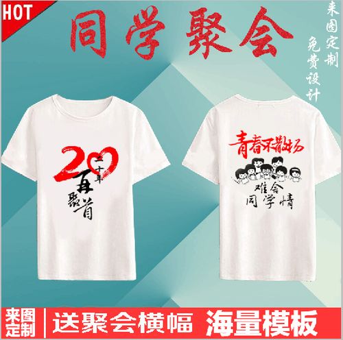 同学聚会t恤定制衣服20年30年40毕业纪念班服纯棉短袖团队文化衫