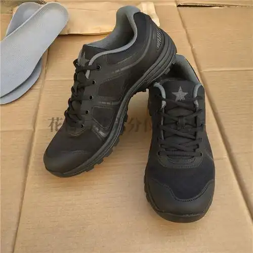 花樽与花 19新式体能训练鞋作训鞋胶鞋黑色迷彩鞋跑鞋跑步鞋运动鞋