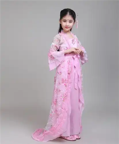 八岁小女孩古装公主衣服儿童女童汉服唐朝拖尾贵妃宫廷古代小孩走秀