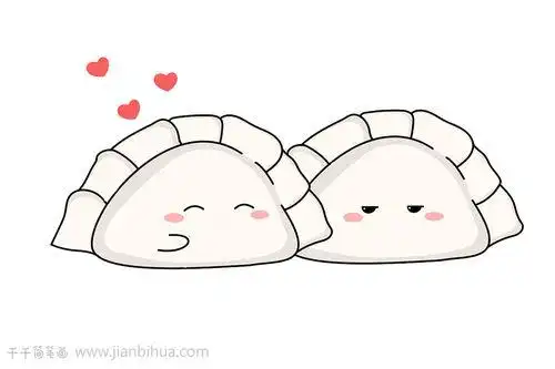 饺子简笔画可爱画饺子简笔画