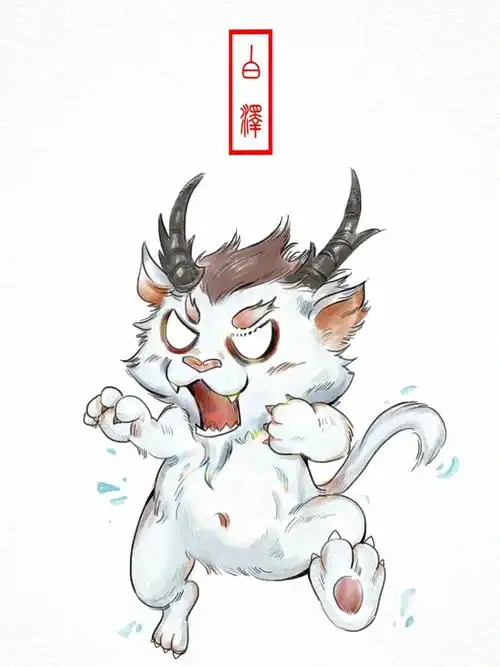 插画山海经系列白泽