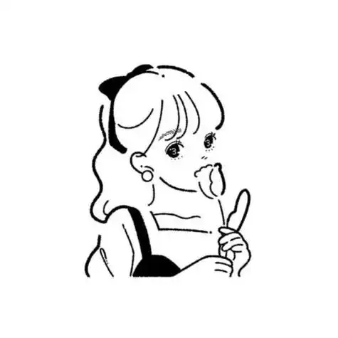 微信霸气简笔画头像女生头像