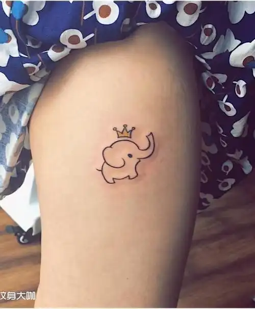 小象_纹身图案手稿图片_纪宇的纹身作品集