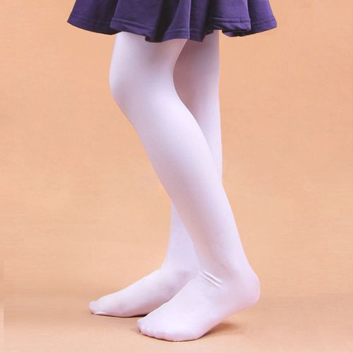 儿童女童连裤袜丝袜白色跳舞舞蹈公主裙子春秋打底裤小孩加绒裤袜