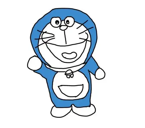 简笔画步骤图教学:想画儿童动漫卡通人物哆啦a梦?八步轻松学会