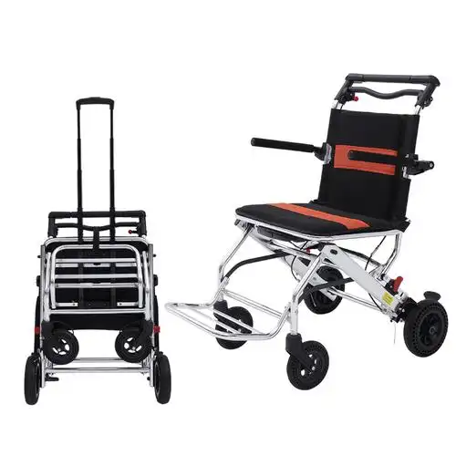 小型轮椅折叠超轻轻便老年人便携旅行铝合金简易手动轮椅