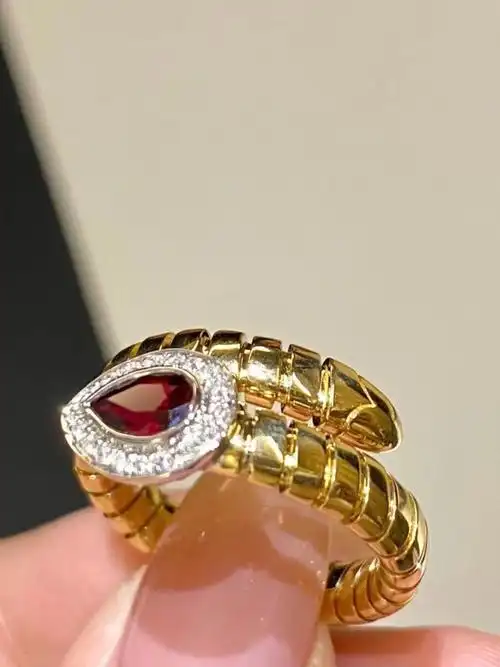 可以用来玩的宝格丽风格红宝石戒get到没