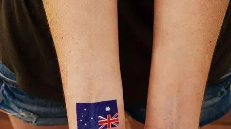 手腕澳大利亚国旗纹身图案