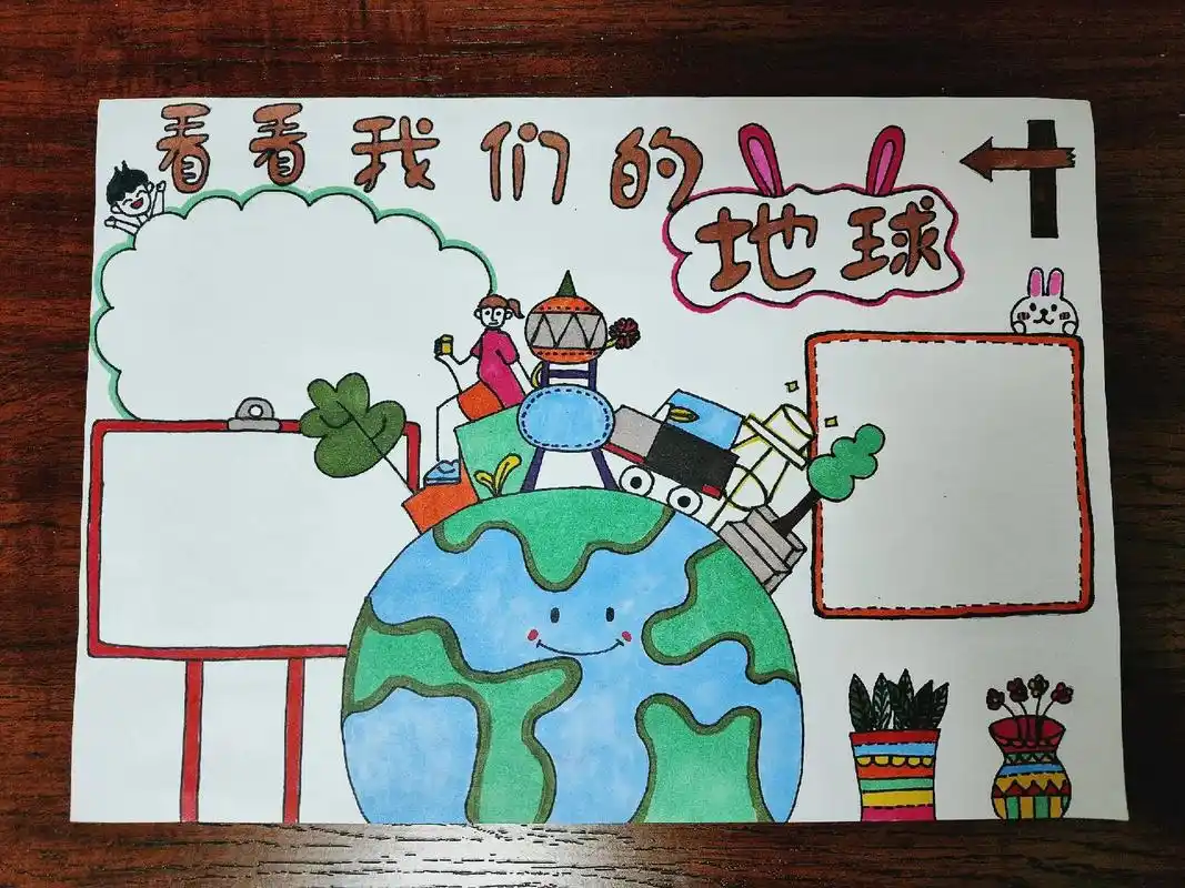 《看看我们的地球》手抄报 - 抖音