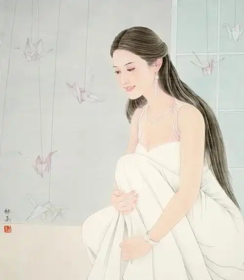 于栋华潜心修炼,她用专业的基本功和厚实的绘画技巧,在工笔人物画的