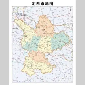 定西市地图电子版设计素材文件
