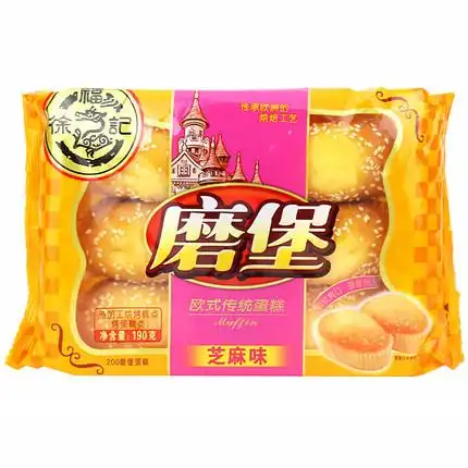 徐福记磨堡 欧式传统蛋糕190g 芝麻味