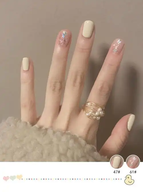 夏天裸色指甲油女免烤2021年新色快干不易掉色不可剥冰透奶黄色送女友