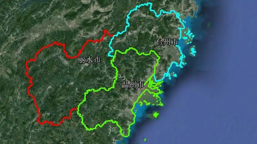 卫星地图看浙江的温州,台州,处州,谁才是浙南中心城市?