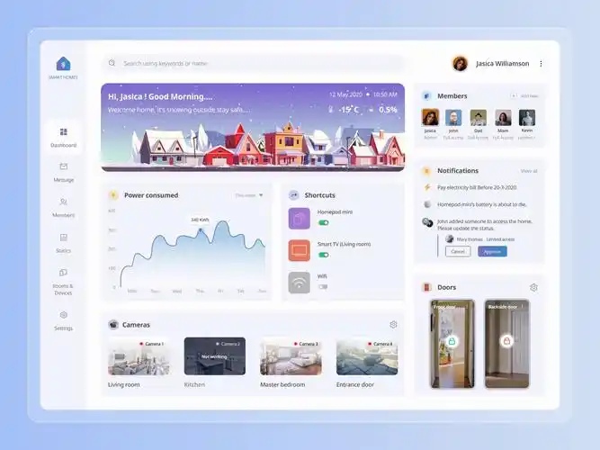 享受科技12组智能家居总控web界面设计灵感