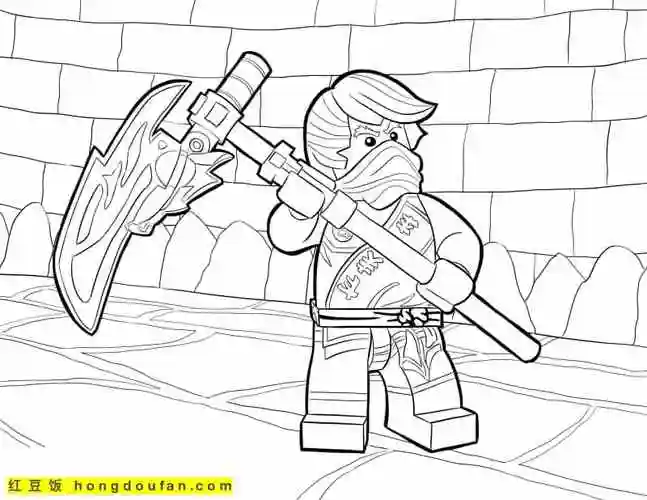 11张乐高幻影忍者大电影主题涂色图片-红豆饭小学生简笔画大全