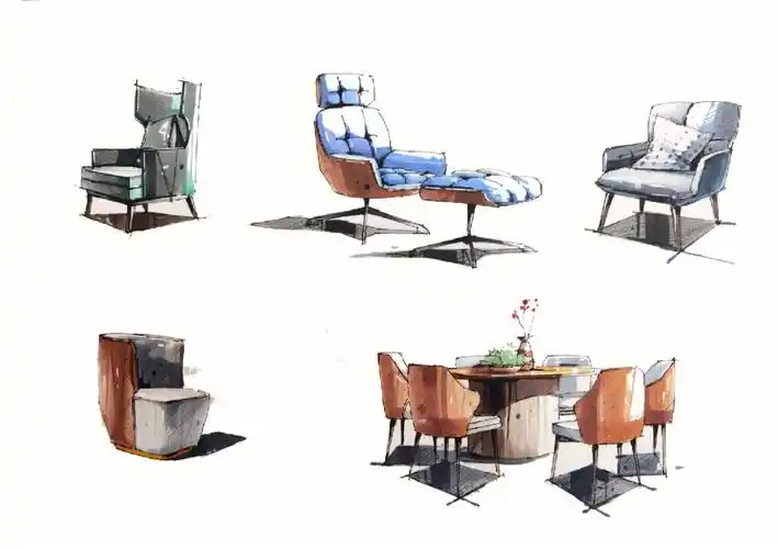 快题设计  #考研手绘  #马克笔  #室内设计手绘  #室内设计  #家具