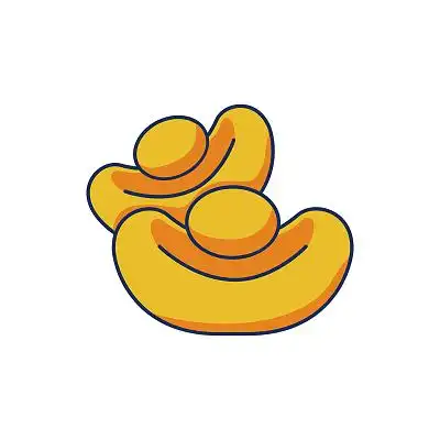 卡通3d国潮金子元宝金币元素png素材商务金融黑金商务黄金海报banner