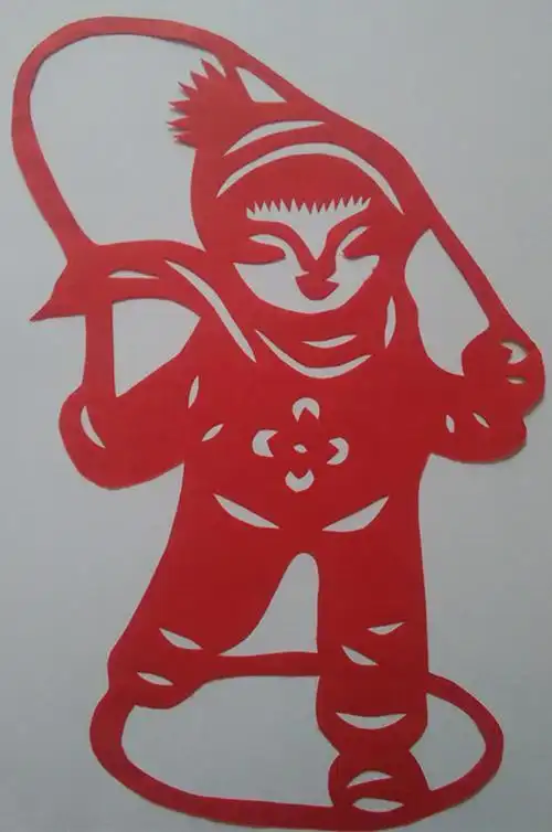 人在跳绳剪纸教程 手工剪纸图片大全简单-普车都