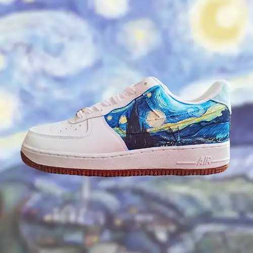 空军一号af1白蓝涂鸦