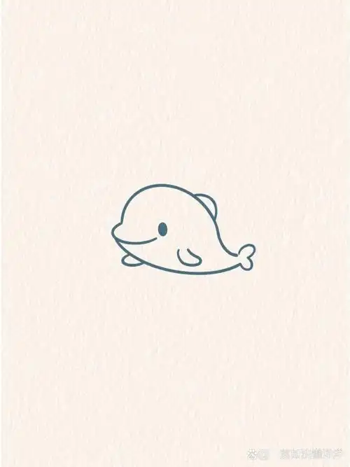 简笔画教程08|可爱小鲸鱼78 97"因为人间值得 想陪你去看海底万里