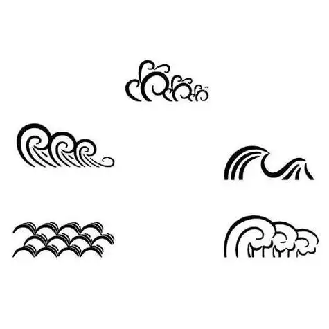 水波纹简笔画图案(简笔画图片大全) -【爱个性】