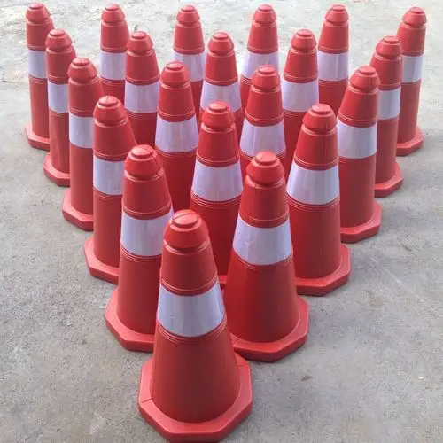 50cm塑料路锥 路障 交通隔离警示锥 反光 道路安全锥 雪糕筒路标_双氙
