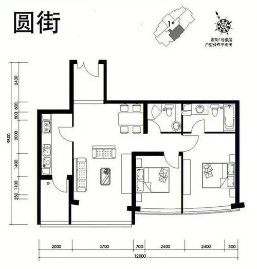 阳光上东高层两居