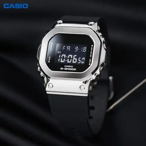 casio卡西欧手表女babyg金属小方块运动女表gms56001dr
