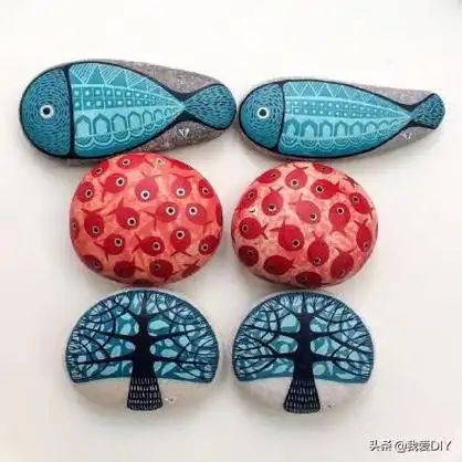 简单好看的石头拼画 石头创意手工制作图片