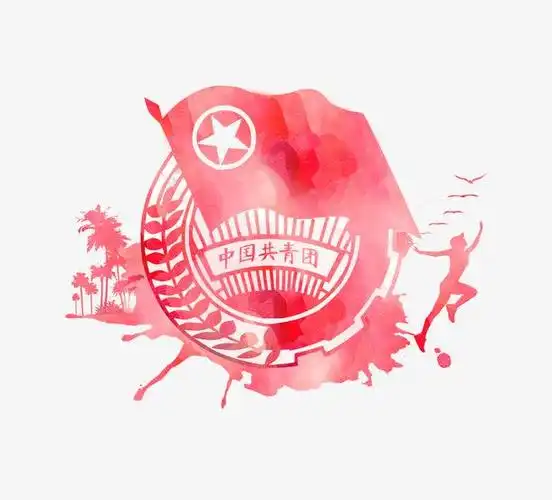 创红-花瓣网|陪你做生活的设计师 | 红色手绘五四青年节海报h5背景psd