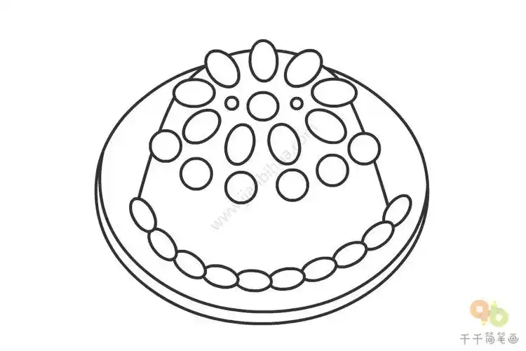 八宝饭简笔画图片甜甜的