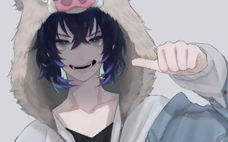 zbrush角色雕刻,鬼灭之刃伊之助,摘下猪头套,没想到还有两幅面孔